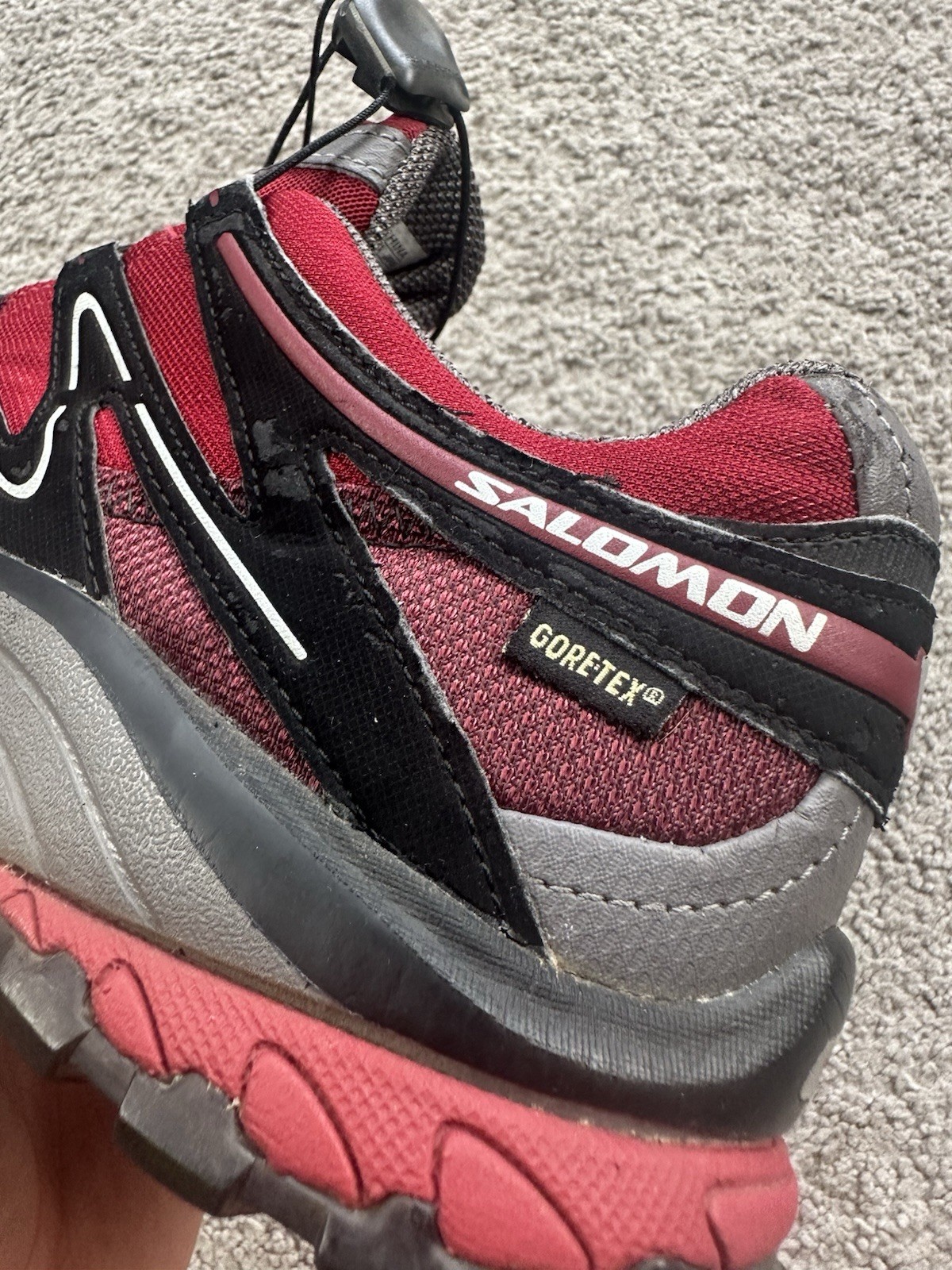 Scarpe da trail running Salomon XA Comp 5 GTX da uomo taglia 6 5 rosse escursionismo Gore Tex