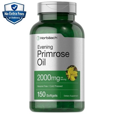 Aceite de Onagra con GLA (Omega 6), 150 Cápsulas, Prensado en Frío, Sin Hexano