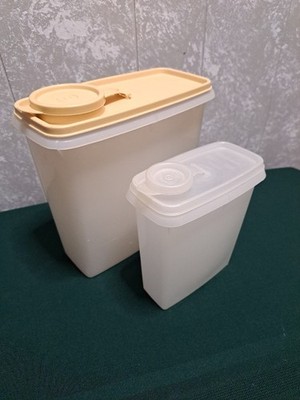 Lot of 2 Vintage Tupperware Cereal Storers Keepers 12 cup and 3.5 cup