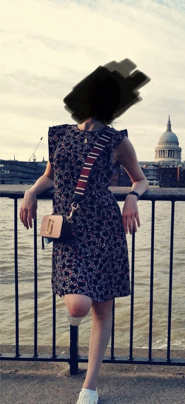 Abito Michael Kors nero Ditsy floreale 100% seta S senza etichette