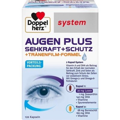 DOPPELHERZ Augen plus Sehkraft+Schutz system Kaps. 120 St. PZN 06560987