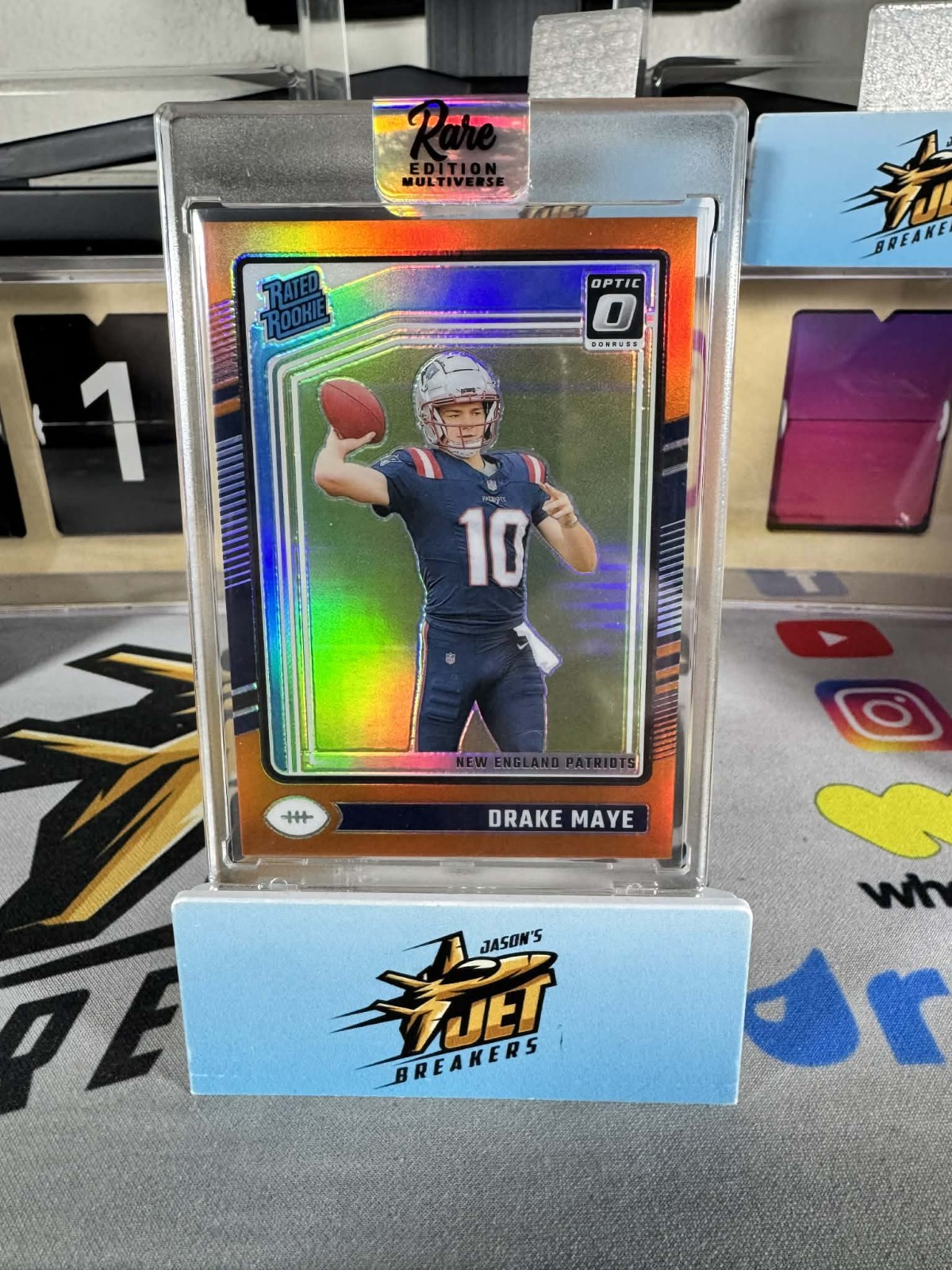 2024 Panini Donruss Optic - Rated Rookie Drake Maye #229 Orange Prizm /249 (RC)