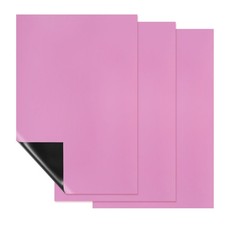 3Pcs 12 x 8 Inch Magnetic Dry Erase Board Sheet for Fridge Pink 0.6mm