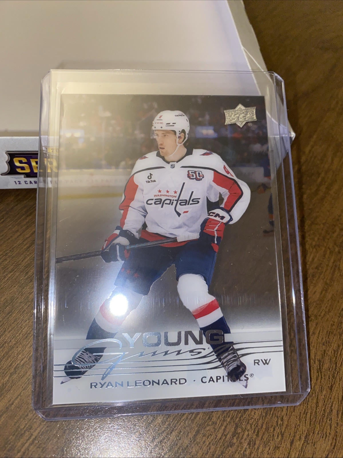 2025-26 Upper Deck Young Guns Clear Cut #238 Ryan Leonard - Capitals RC Rookie