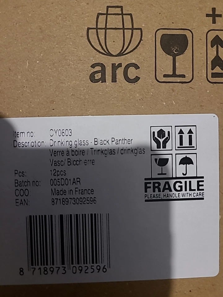 Factory Case Set Of Marvel Character 10 oz Glasses Full Set of 4 Unused in Box - Image 3 of 4