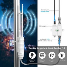 WAVLINK AC1200 Outdoor WiFi Extender WiFi Router 5G Repeater Dual Band with PoE