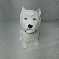 Royal Adderley Bone China England Dog Highland Terrier White 1970s Vintage!
