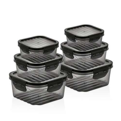 6-Piece Food Storage Container Set – Airtight, Leakproof, BPA-Free Plastic St...