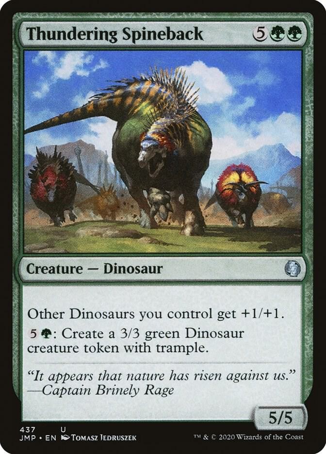 Thundering Spineback 437 Uncommon Jumpstart Magic: The Gathering Near Mint