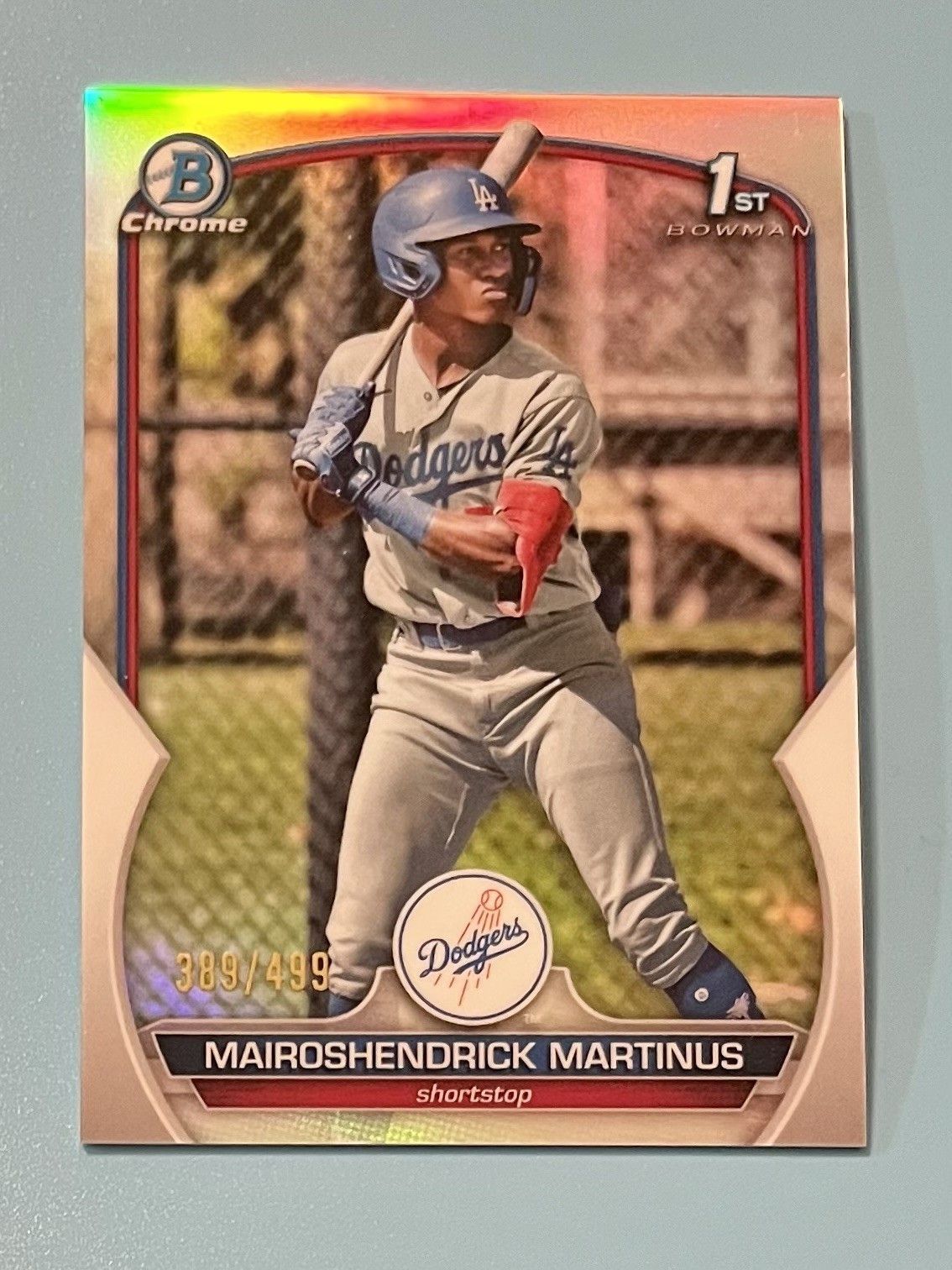 2023 Bowman Chrome Refractor /499 Mairoshendrick Martinus #BCP-55 1st Dodgers