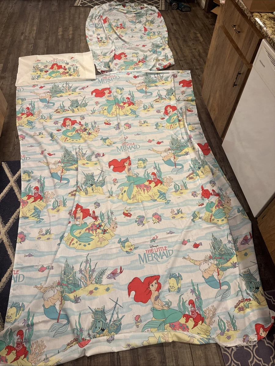 Ariel The Little Mermaid Quilt Cover Set - Single Bed Size, Polyester, New With Tags