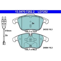 Bremsbelagsatz Scheibenbremse ATE 13.0470-7252.2 FüR CitroëN Peugeot C5 III 407