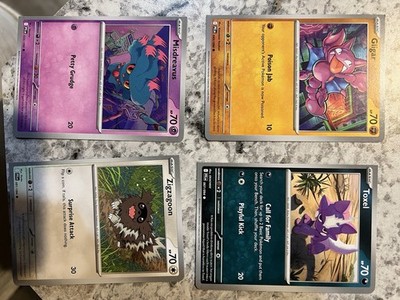 Pokémon TCG Phantasmal Flames miscut squared on one side cards x 4 