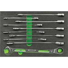  SAR100 VIM Tools 10 Piece Slim Angled Ratcheting Wrench Set