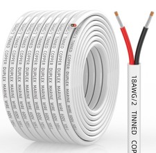 18 Gauge Marine Wire, 18/2 Duplex Marine Grade Cable, IP68 Waterproof/Oxygen-...