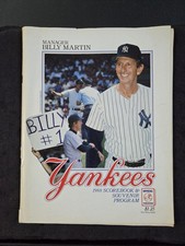 1988 Yankees score card Billy Martin on cover ( G to VG )