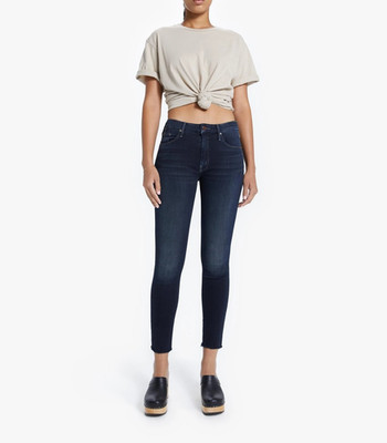 Mother Denim The Looker Ankle Fray Jeans Wash: Coffee, Tea or Me 26 x 25
