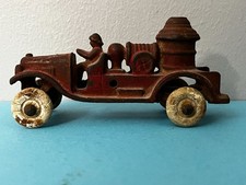 Cast Iron Toy Fire Steam Pumper Hubley Arcade w white tires