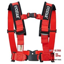 4 Point Harness Seat Belt For Go Kart Utv Atv 4 Point Red-1