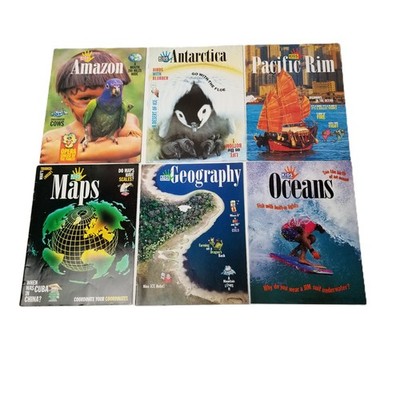 Kids Discover Magazine Lot 6 Geography Homeschool Maps Oceans Antarctica Amazon