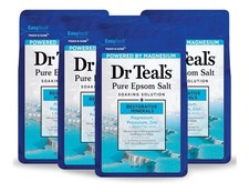4 Pack Dr. Teal's Restorative Minerals Epsom Salt 3 lbs Eucalyptus Lemon Vegan