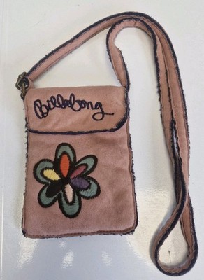 Vintage Y2K Billabong Schultertasche 10x11 kariert Patchwork Boho Blumen Fairycore