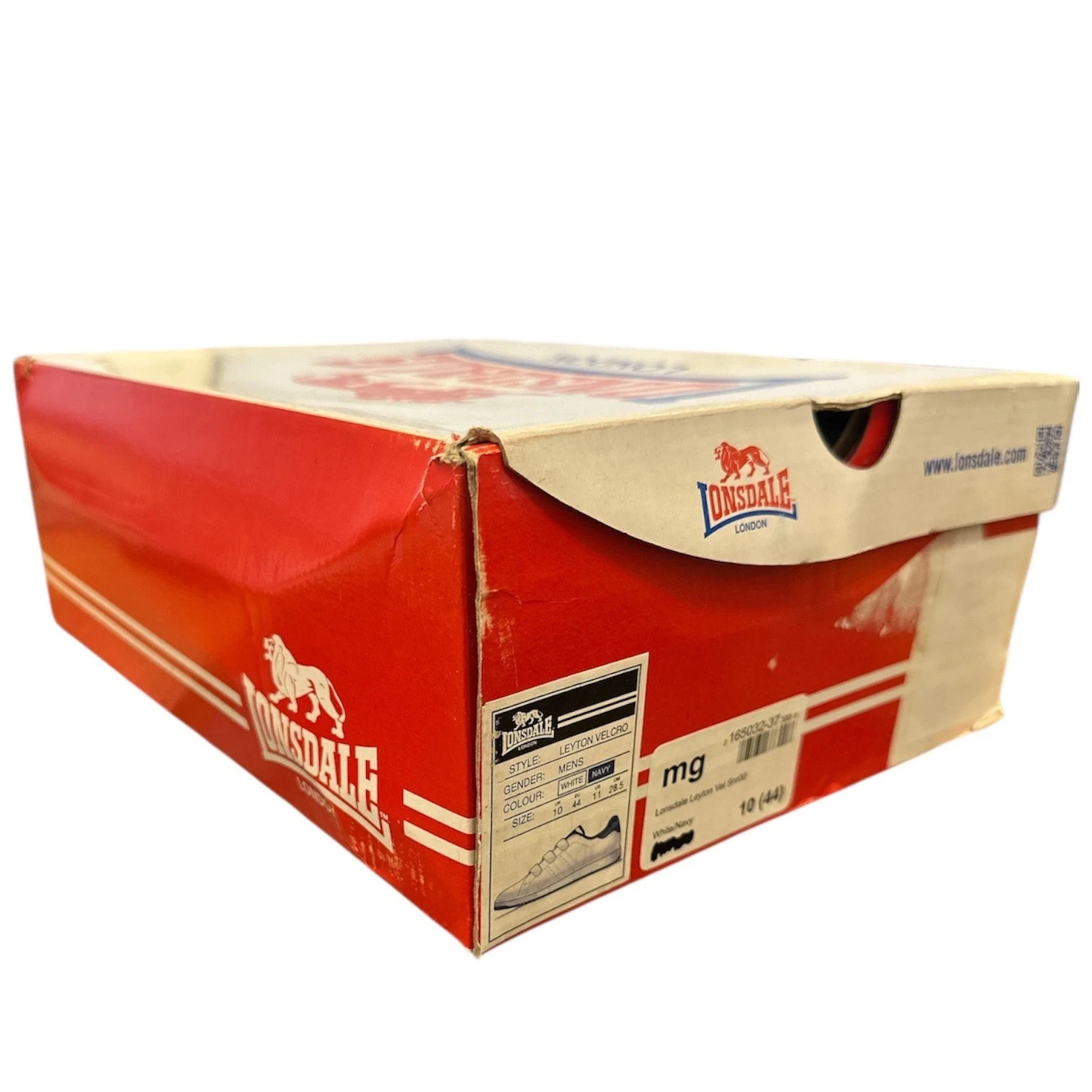 Lonsdale Men’s Leyton Low-Top Trainers – White/Navy image 6