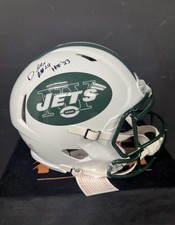 New York Jets autographed football helmet with inscription HOF 23 original