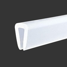 Clear Rubber Edge Trim, U Channel Silicone Rubber Edge Trim, 1/8" Slot, Fit f...