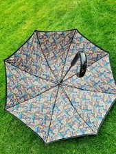 Pretty Green Umbrella Mens Liam Gallagher Black Waterproof Rare