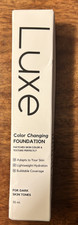 Luxe Research Color Changing Foundation for Women 30 mL Dark skin tone