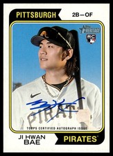 2023 Topps Heritage High Number JI HWAN BAE REAL ONE AUTO PIRATES RC ROA-JHB