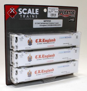 ScaleTrains (3PK) 53' Reefer Containers CR England 532028,532082,532213  HO 1/87