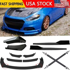 For Dodge Dart SXT GT Front Bumper Lip Spoiler /Side Skirt+Rear Lip Strut Rods