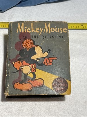 Vintage 1934 Walt Disney Mickey Mouse The Detective The Big Little Book