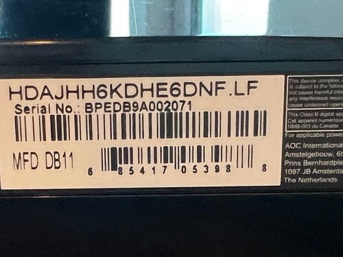 AOC 230LM00023 23-inch Monitor Full HD 1080p LED Backlight - Cracked - No Stand - Picture 6 of 7