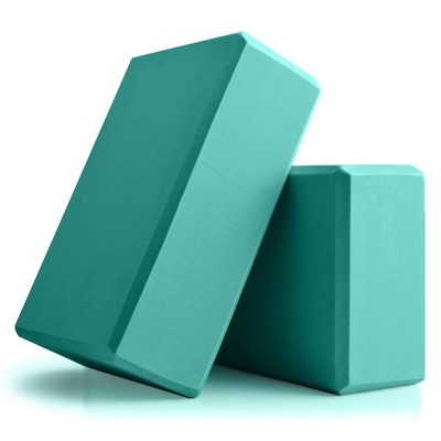 Yoga Blocks 2 Pcs, 9''x6''x3'' Yoga Brick Foam Blocks EVA Foam Block Props Acces...