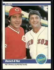 1984 Fleer #640 Johnny Bench / Carl Yastrzemski Reds 3303J