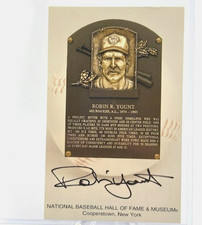ROBIN YOUNT HALL OF FAME PLAQUE AUTO CARD HOF 1999 ALL STAR 100% AUTHENTIC