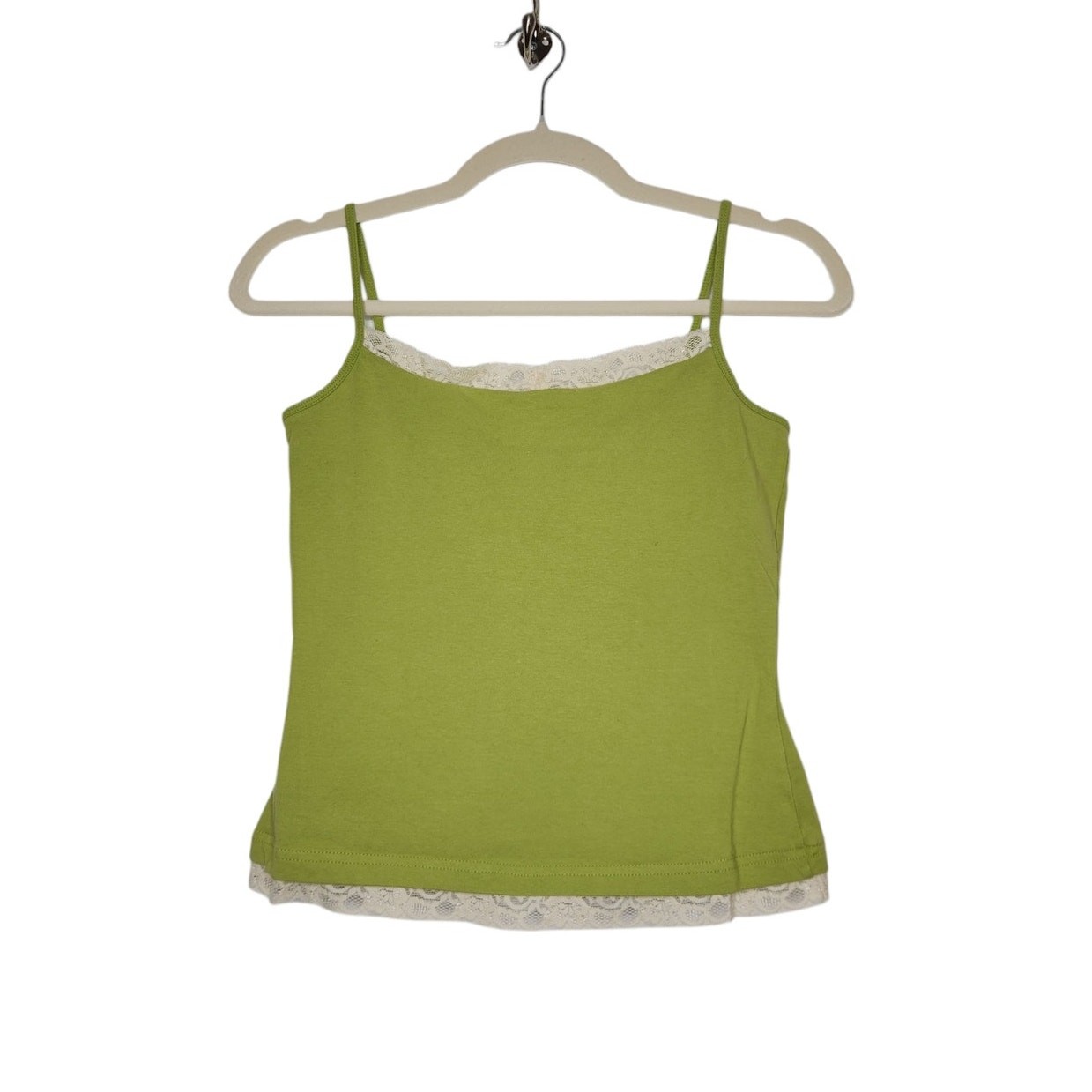 Vintage y2k Faded Glory Stretch Lace Cami Bra Green Small Fairy Witch Whimsy