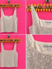 Sequin Cami Tank - Ivory