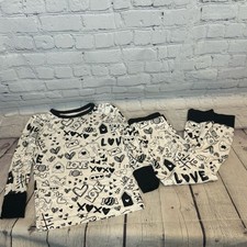 Three Coastal Babies  Co Doodle Love Bamboo Pajama Set Size: 6Y