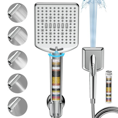 #ad #ad Homlord Filtered Shower Head with Handheld High Pressure 6 Modes Chrome $29.16