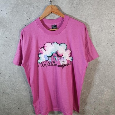 Vintage Platinum Plus Floral Butterfly Be All 90s USA T-Shirt Herren Large Pink