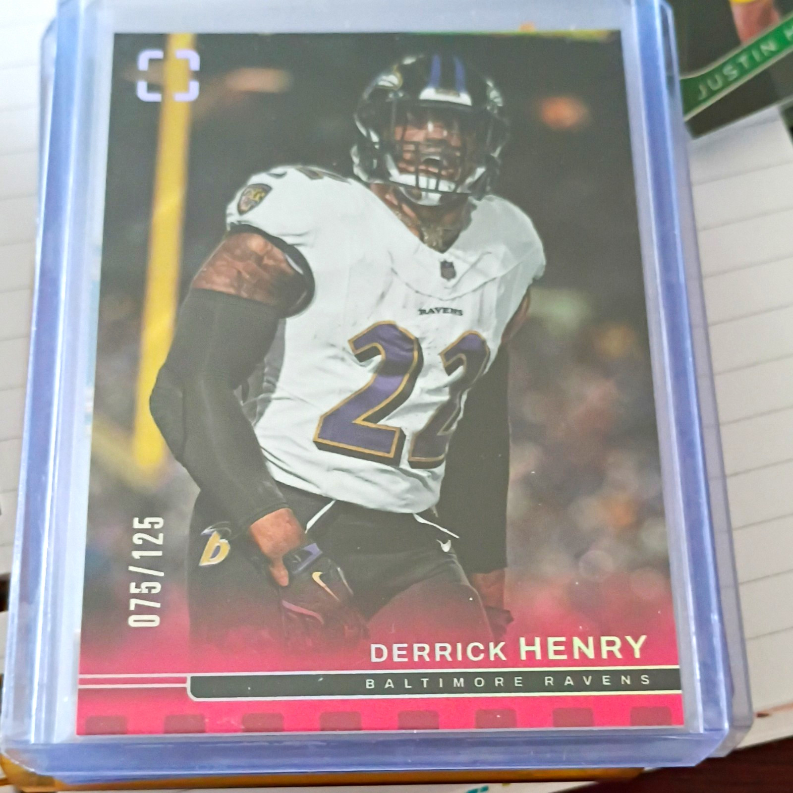 Panini 2025 Photogenic Derrick Henry #53 Baltimore Ravens Red /125