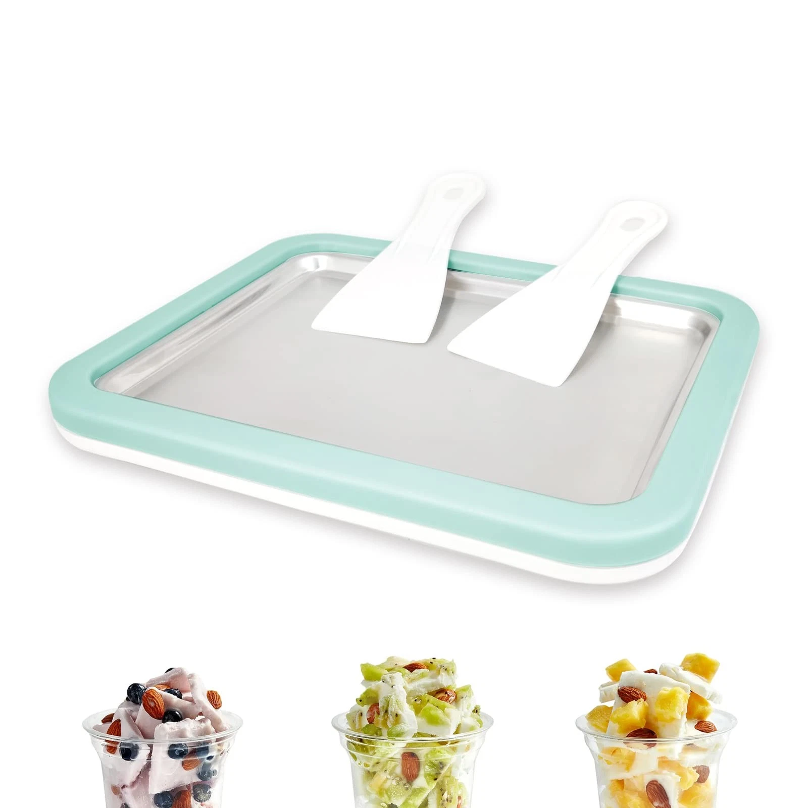 Rolled Ice Cream Maker, Instant Ice Cream Maker, Instant Gelato Pan/Roll, Hom...
