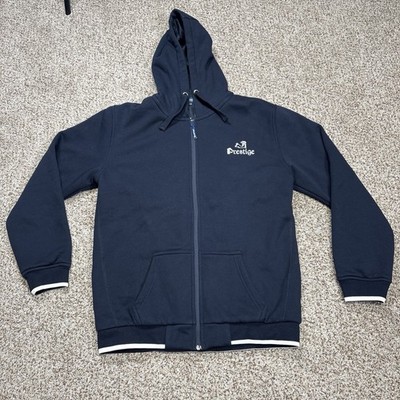 Audes Brand Full Zip Navy Hoodie  Embroidered Horse Equestrian 2XL Thick