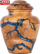 Small Keepsake Urn for Human Ashes Adult - Handcrafted Wooden Mini Urn 20 Cubic