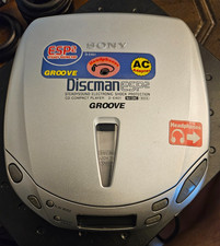 Sony D-E401 Silver Discman CD Stereo Player Walkman ESP2 Groove For Parts As Is