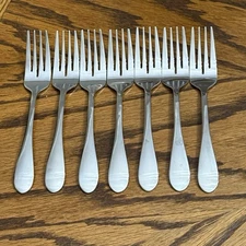 Cambridge SIENNA Stainless Flatware 7 Salad Forks 6 3/8”